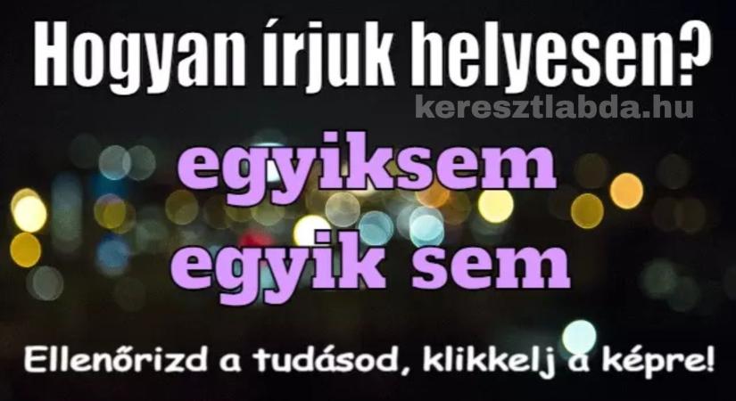 Napi helyesírás feladat: „Egyiksem” vagy „egyik sem” – te melyiket írod chaten?