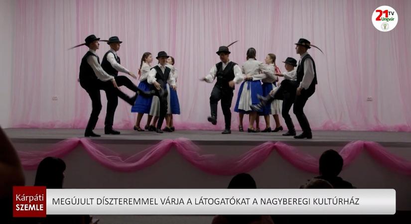 Megújult díszteremmel várja a látogatókat a Nagyberegi Kultúrház (videó)