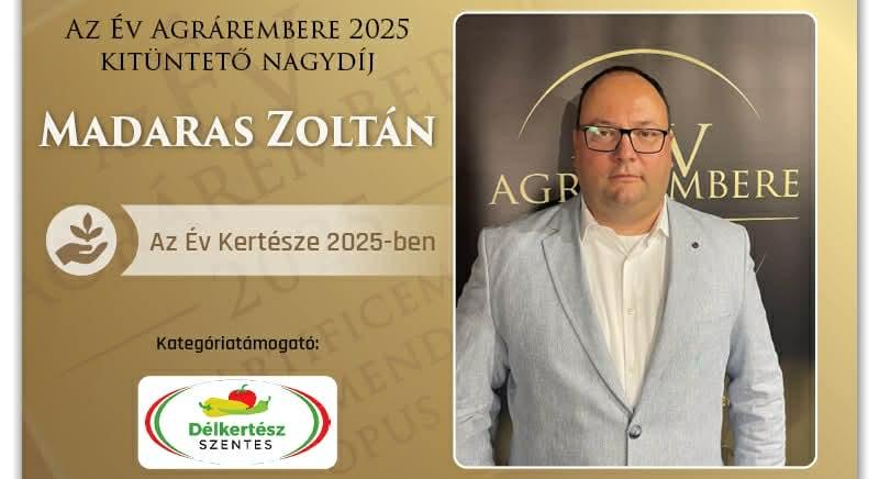 Madaras Zoltán – Az Év Kertésze 2025-ben