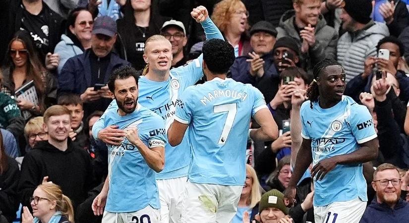 Az utolsó fél órában három gólt szerezve hozta a kötelezőt a City, tovább üldözi az Arsenalt
