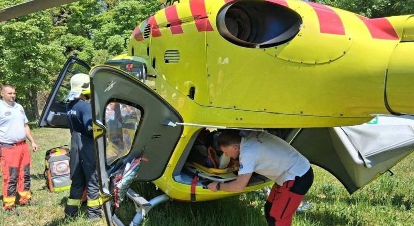 Mentőhelikoptert riasztottak a Vértesbe, egy idős nő súlyosan megsérült