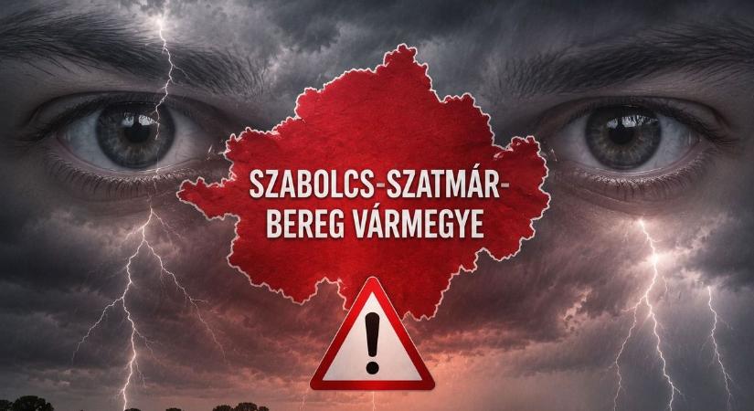 Kiadták a riasztást Szabolcs-Szatmár-Beregre: zivatar, jégeső és erős széllökés várható
