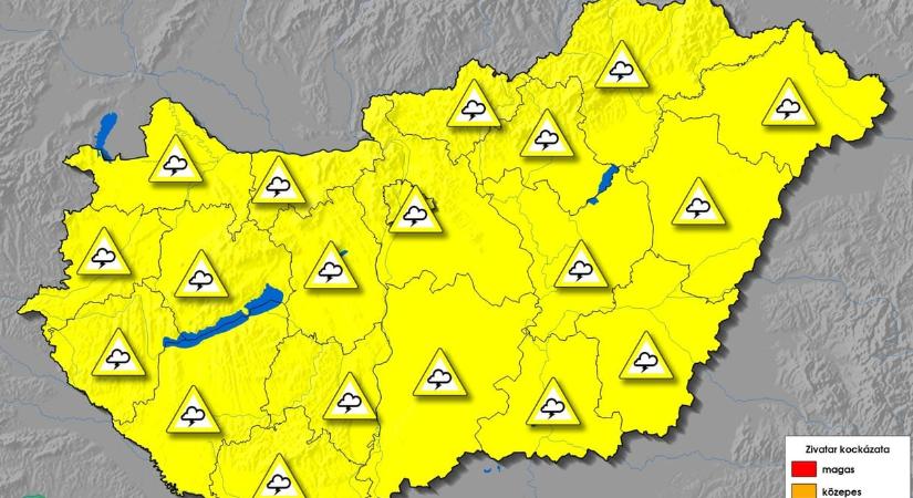 Viharok tépázhatják meg az országot hétfőn