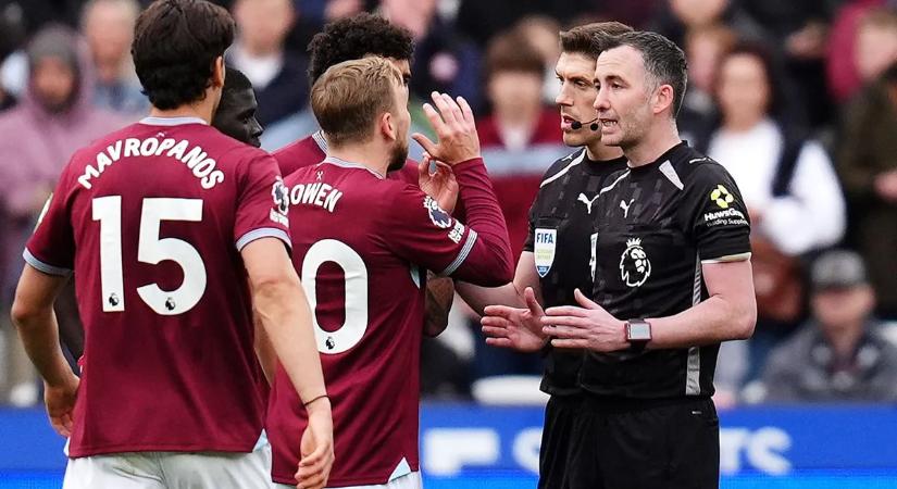 Az Arsenalnak szabad azt, amit más csapatnak nem? Berágtak a játékvezetőre a West Hamnél