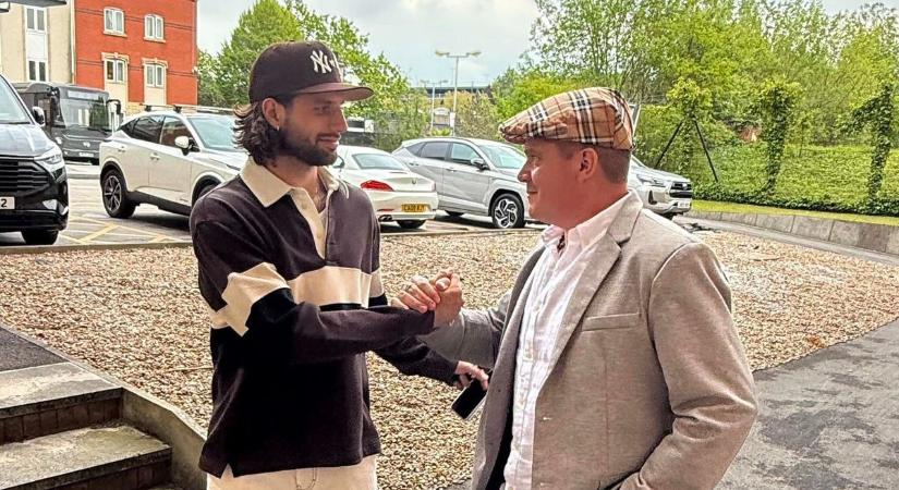 Szoboszlai Dominikkal találkozott a Futballárium szombathelyi tulajdonosa