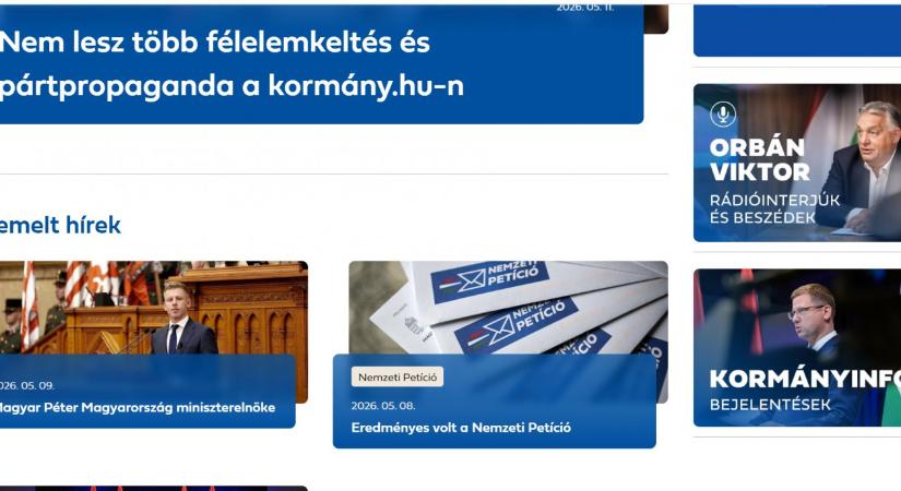 Megújul a kormany.hu: „Nem lesz több félelemkeltés és pártpropaganda”
