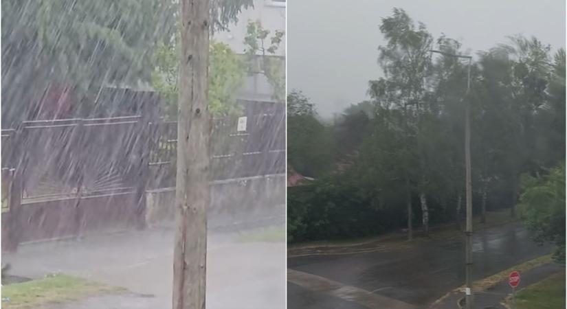Videó: Villámlás, dörgés, orkán erejű szél - Megérkezett a vihar Szabolcsba!
