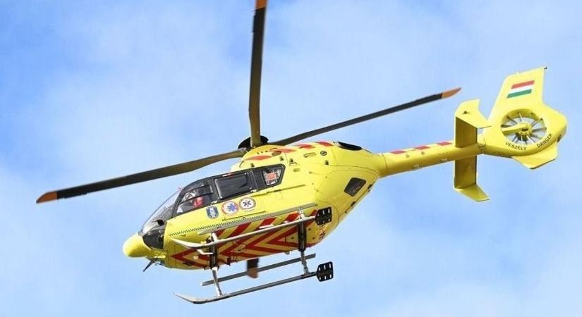 Mentőhelikoptert riasztottak egy tokaji balesethez
