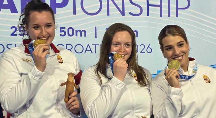 Európa-bajnok a női csapat standard pisztolyban