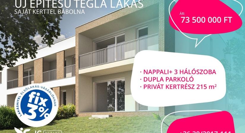 Új építésű lakások 2026 augusztusi átadással Bábolnán!