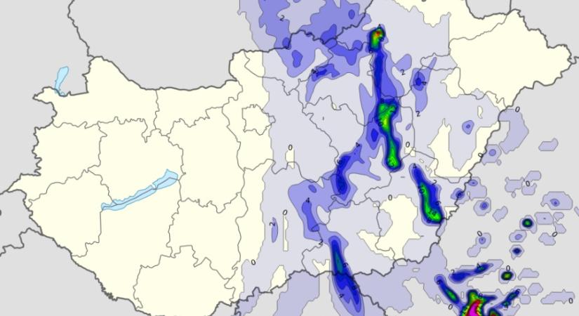 Térképeken mutatjuk, merre várható eső, zápor a hidegfrontból, óráról órára