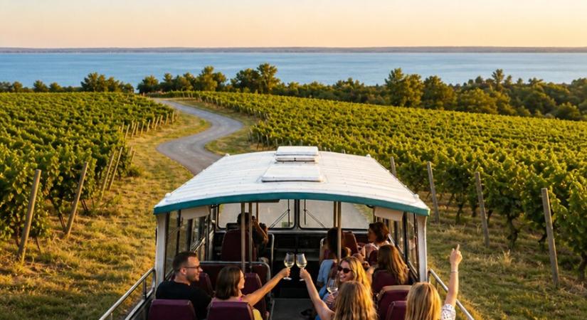 Megérkezett a hop-on hop-off borbusz a Balaton-partra