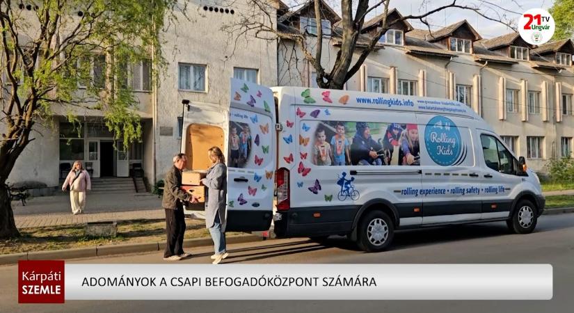 Adományok a csapi befogadóközpont számára (videó)