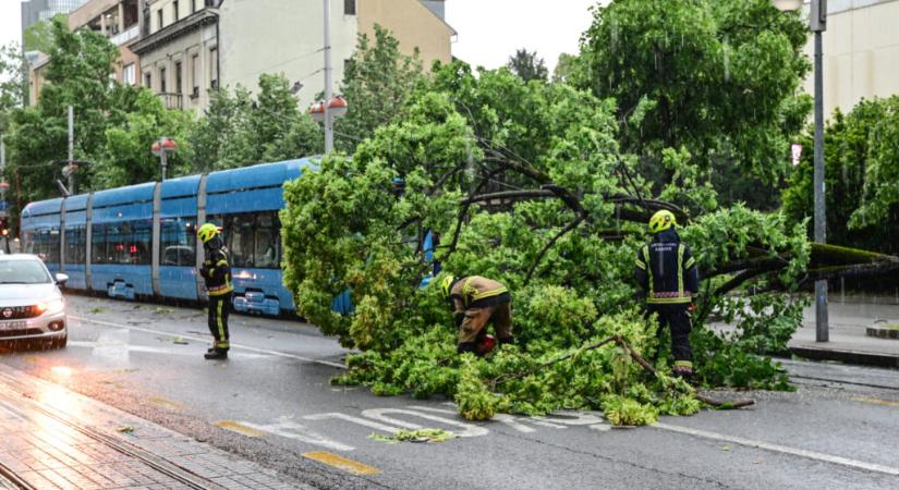 Vihar tombolt Zágrábban, egy személy megsérült