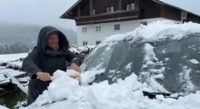Visszatért a tél Németországba – elképesztő videón a havazás