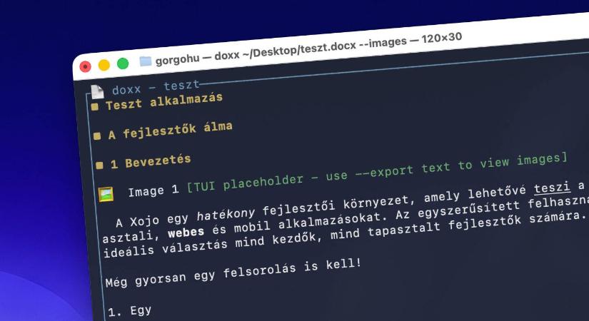Word fájlok megtekintése és konvertálása Terminalban