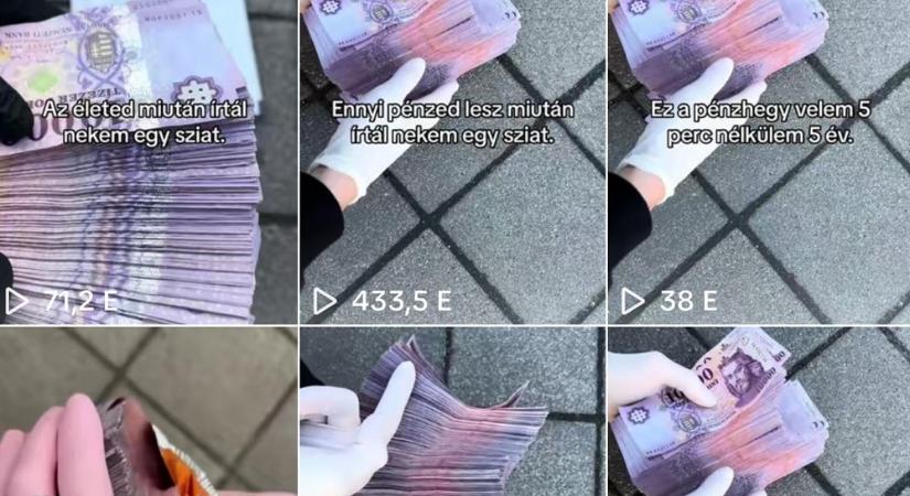 Csak hamis tízezreseket ígért a trükkös magyar TikTok-csaló, átverés volt az egész