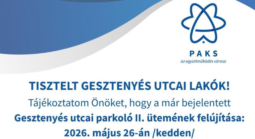 Tájékoztató a Gesztenyés utcai lakóknak