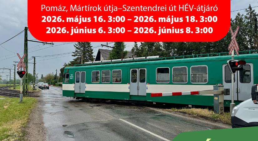 Májusban több ütemben változik a H5-ös HÉV közlekedése