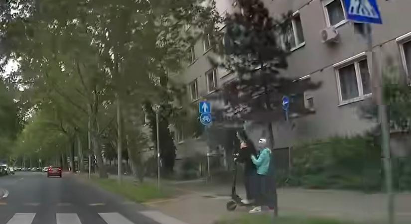 Már megint a rolleresekkel volt probléma, majdnem tragédia lett a felelőtlenségből – videó