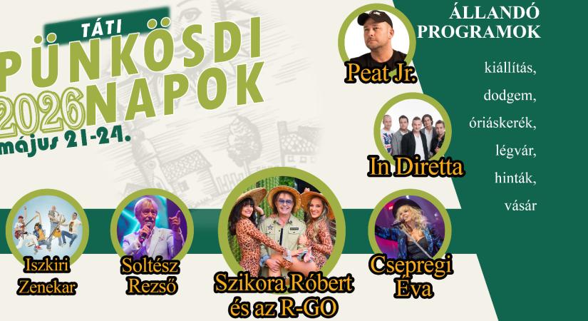 R-GO és Csepregi Éva is fellép a Táti Pünkösdi Napokon