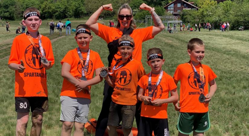Remekül szerepeltek a dorogi gyerekek a Spartan Kids versenyen