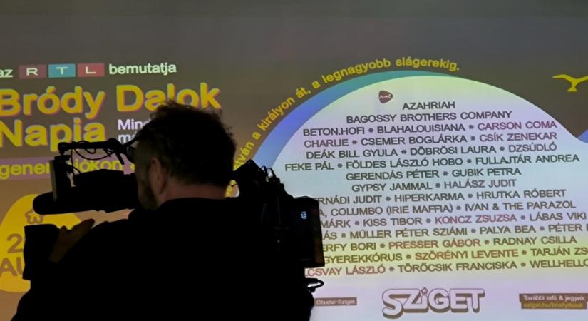 50 előadó hat órán keresztül Bródy János dalait énekli majd a Szigeten