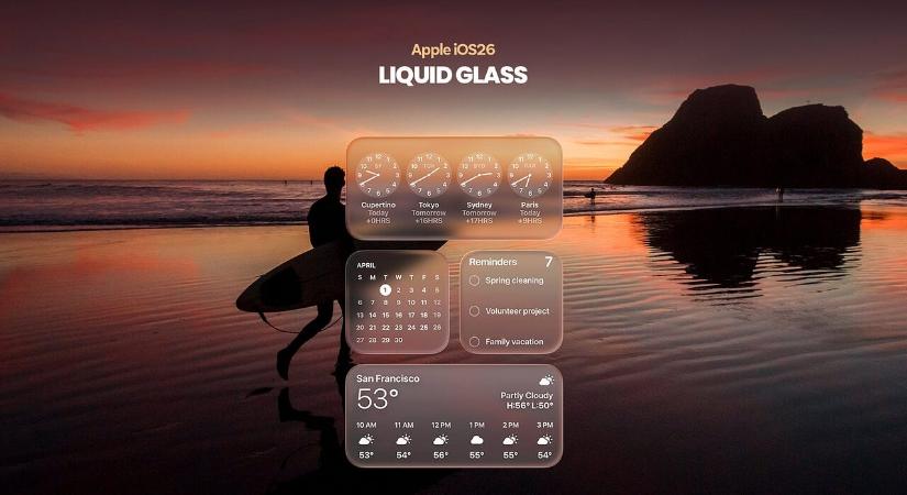 Díjat nyert a Liquid Glass, és nem megy sehova