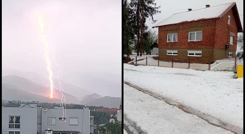 Megtébolyult az időjárás: brutális viharok és hóesés a szomszédban (VIDEÓFOTÓK)