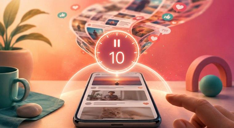 10 másodperc elég ahhoz, hogy ne induljon el a végtelen görgetés telefonon?