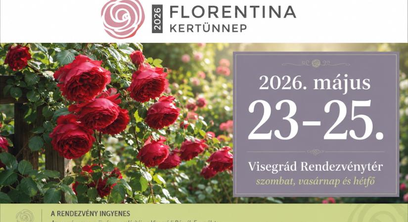 Rózsák, zene és virágos ünnepi menet – a Florentina Kertünnep vár Visegrádon a pünkösdi hétvégén