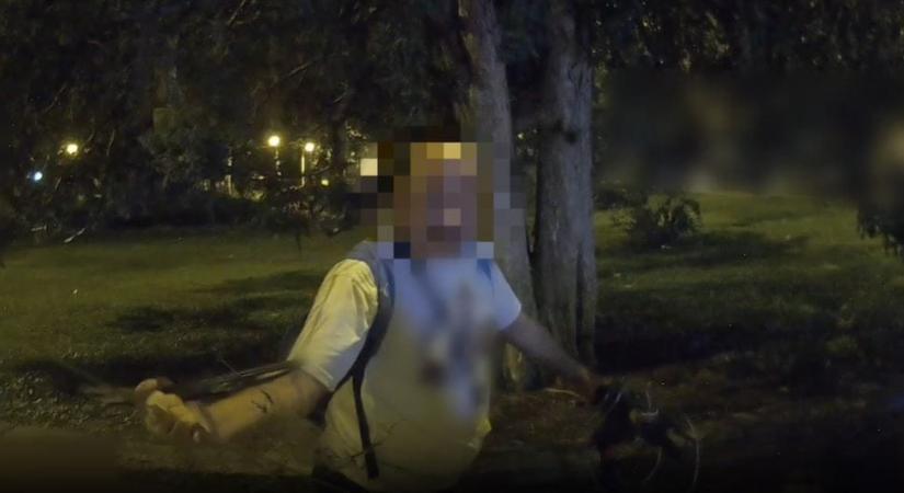 Részegen rongálni kezdte egy finn turista lakóautóját egy férfi Szegeden – videó