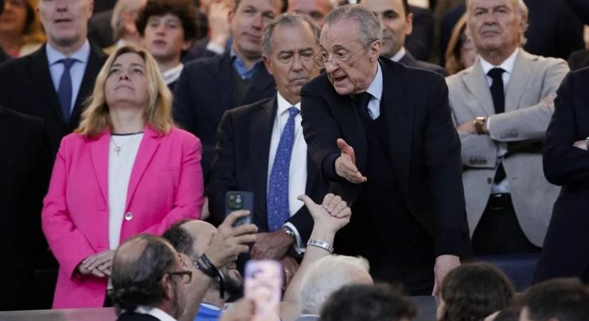 Szurkolókkal balhézott a Real Madrid elnöke, sértő molinókat vettek el a biztonsági őrök
