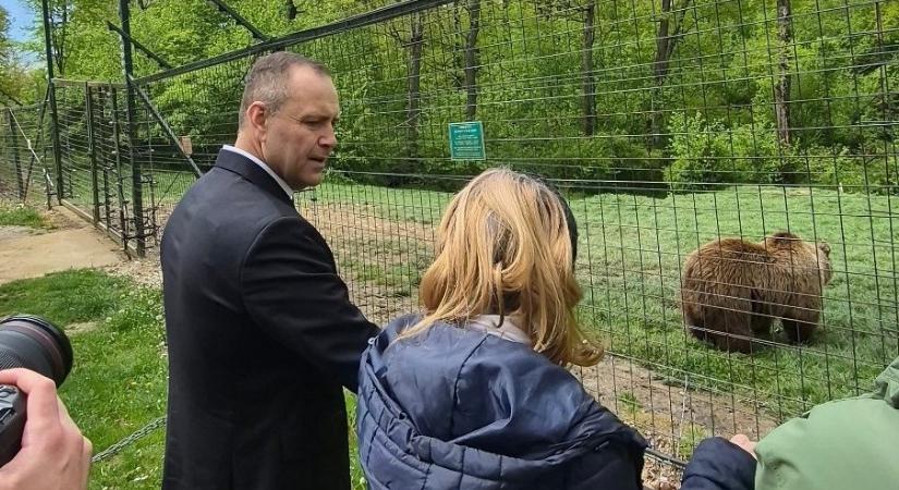 Örökbe fogadott a lengyel államfő egy román medvét