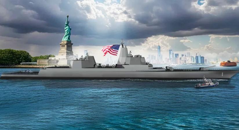 Nukleáris meghajtású, elektromos sínágyúval felszerelt csatahajó lesz a USS Defiant, az első Trump-osztályú hadihajó