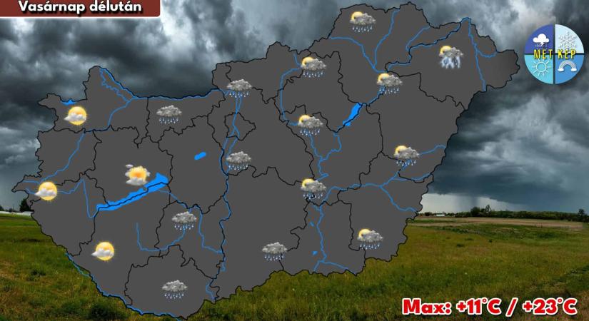 A hét utolsó napján is csapadékos marad az idő