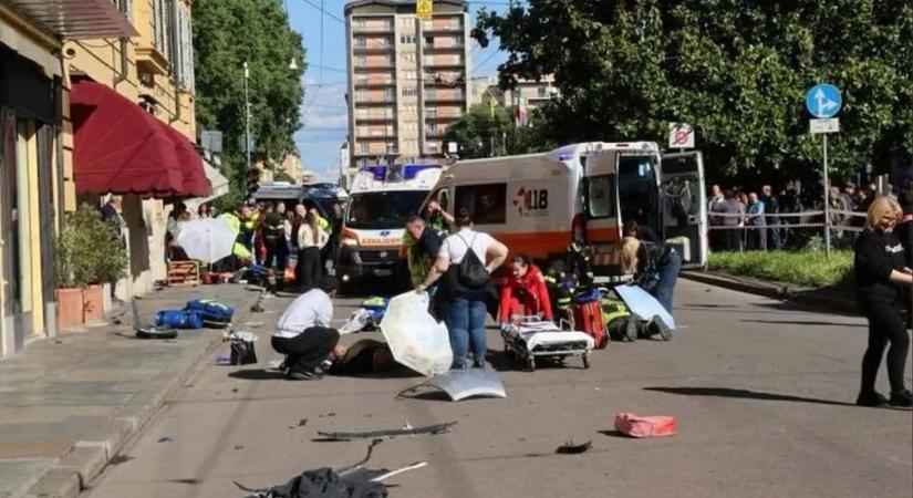 Ámokfutó hajtott a tömegbe Olaszországban: többen súlyosan megsérültek – videó