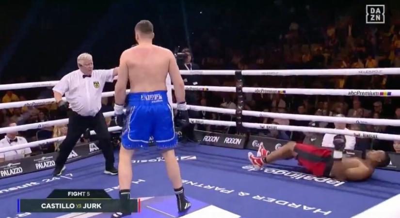 13 másodperc alatt, egyetlen kőkemény ütéssel KO-zta ellenfelét a nehézsúlyú bokszoló