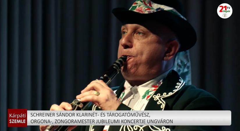 Schreiner Sándor klarinét- és tárogatóművész, orgona-, zongoramester jubileumi koncertje Ungváron (videó)