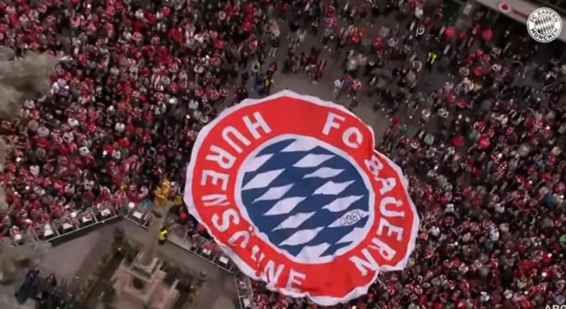 Élő közvetítésben jelent meg a gyalázkodó üzenet a Bayern München bajnoki buliján – fotó, videó