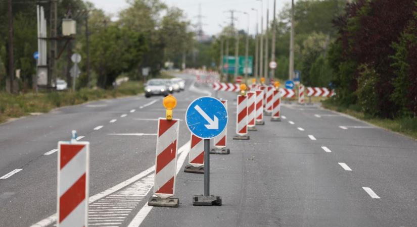Lezárások a forgalmas győri szakaszon - képek