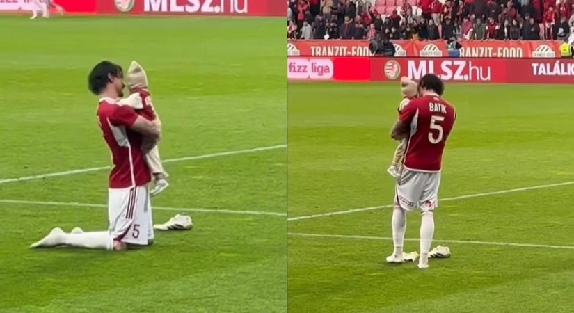 Kiakadt a cukiságfaktor a Nagyerdei Stadionban: Batik Bence kisfia elvitte a show-t – videóval