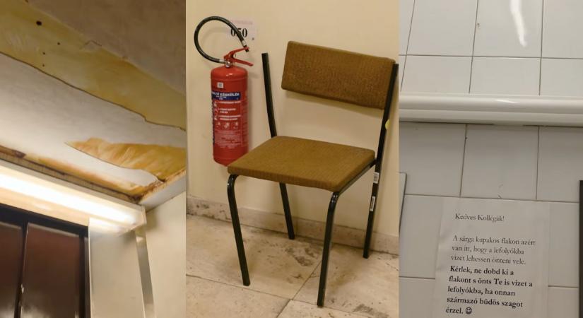Videós épületbejárás az OSZK-ban: rohadás, csótányok, leszakadt mennyezet