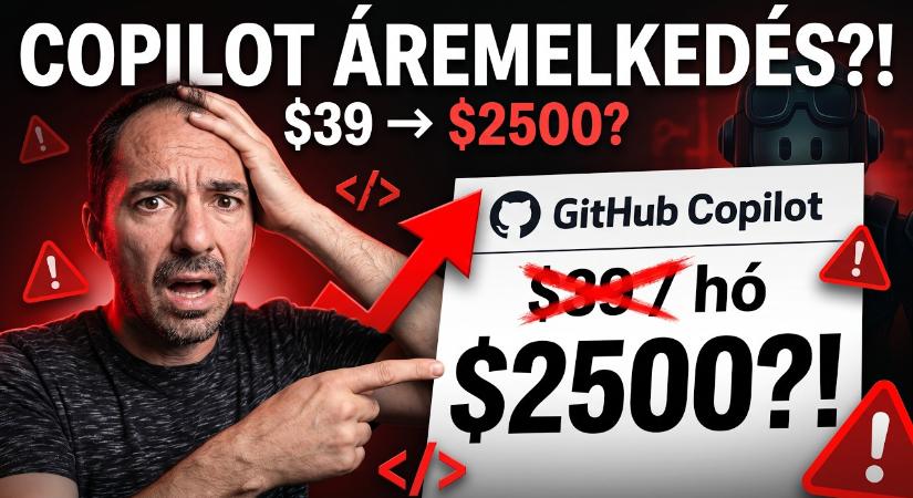 Brutális GitHub Copilot előfizetés áremelkedés! Itt a vége?