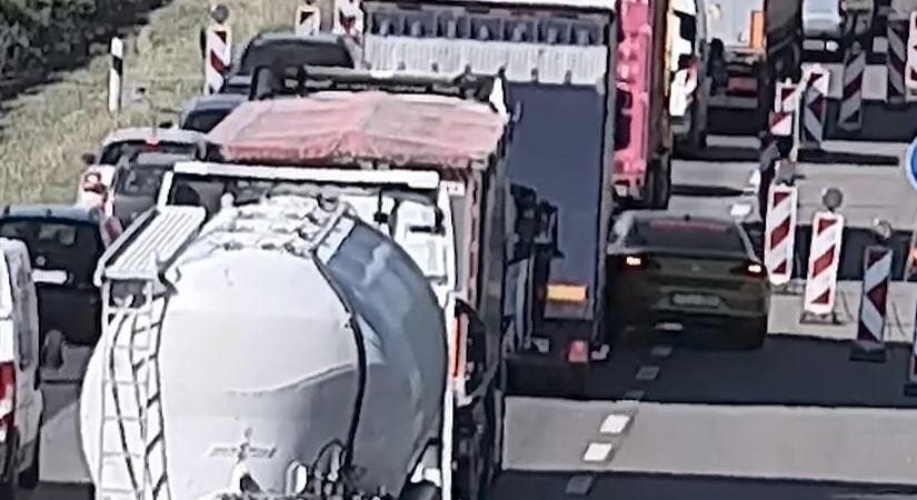 A kamionos számára láthatatlan volt az autó – tanulságos videó az M7-esről