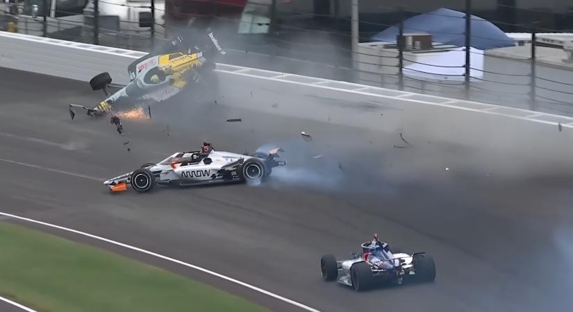Brutális baleset történt az Indy 500 hétfői edzésén