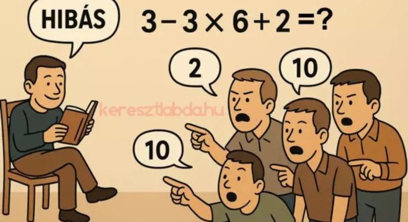 Napi matek feladat: 3 – 3  6  2  ? A többség biztosan nem negatív számra tippelne