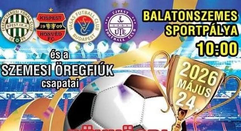 Pünkösdi torna: a Ferencváros, a Vasas, az Újpest és a Honvéd korábbi sztárjai Balatonszemesen