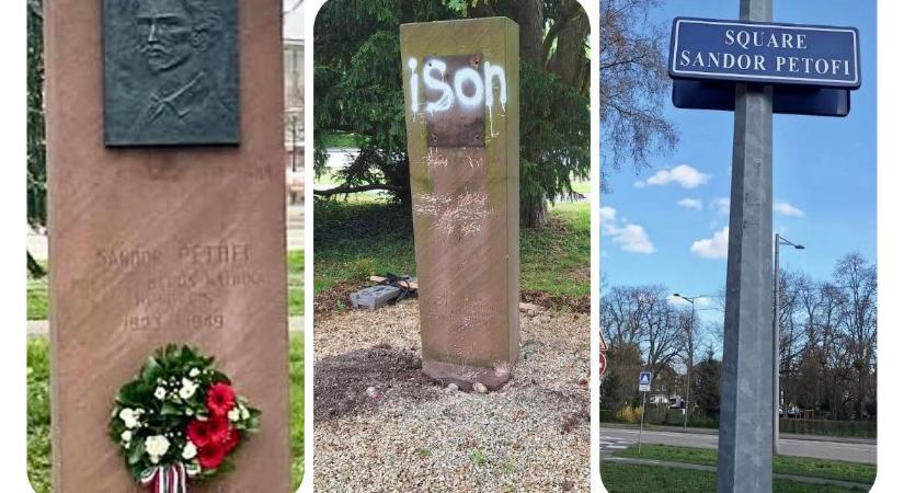 Ismét megrongálták Petőfi Sándor emlékművét Strasbourgban