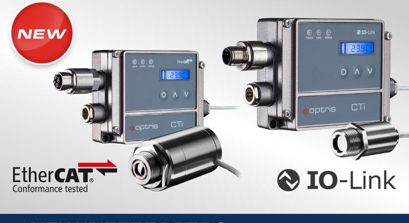 Új interfészekkel bővül az Optris CTi pirométersorozat Az EtherCAT és az IO-Link fokozza a teljesítményt és az integrációt